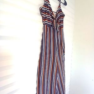 Lovely Striped Jumper by Iris. Size Small Navy whi